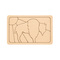 Puzzle, Buffalo (small) handcrafted wooden toy