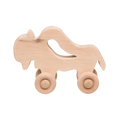 Buffalo Wheelie handcrafted wooden toy