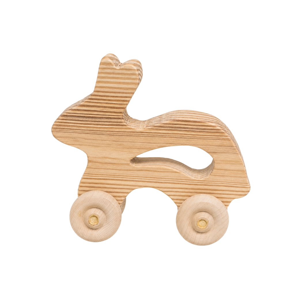Bunny Wheelie handcrafted wooden toy