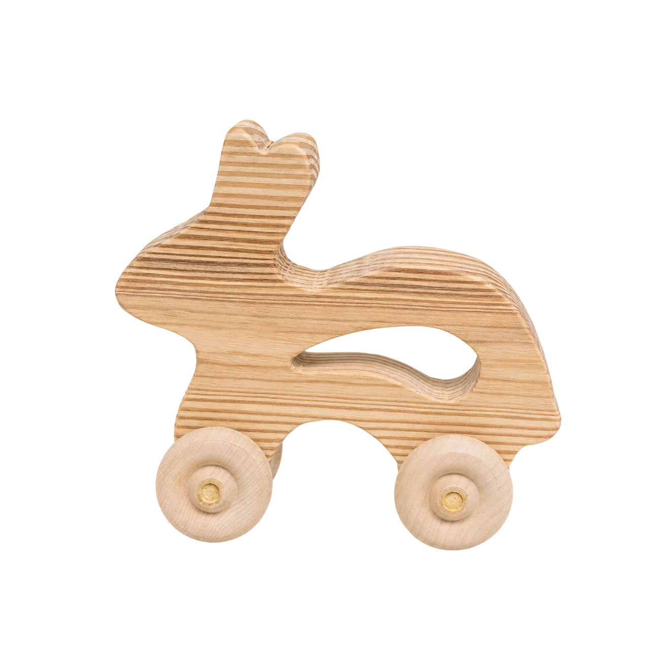 Bunny Wheelie handcrafted wooden toy
