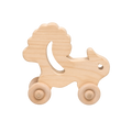 Lion Wheelie handcrafted wooden toy