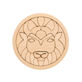Puzzle, buffalo (round) handcrafted wooden toy