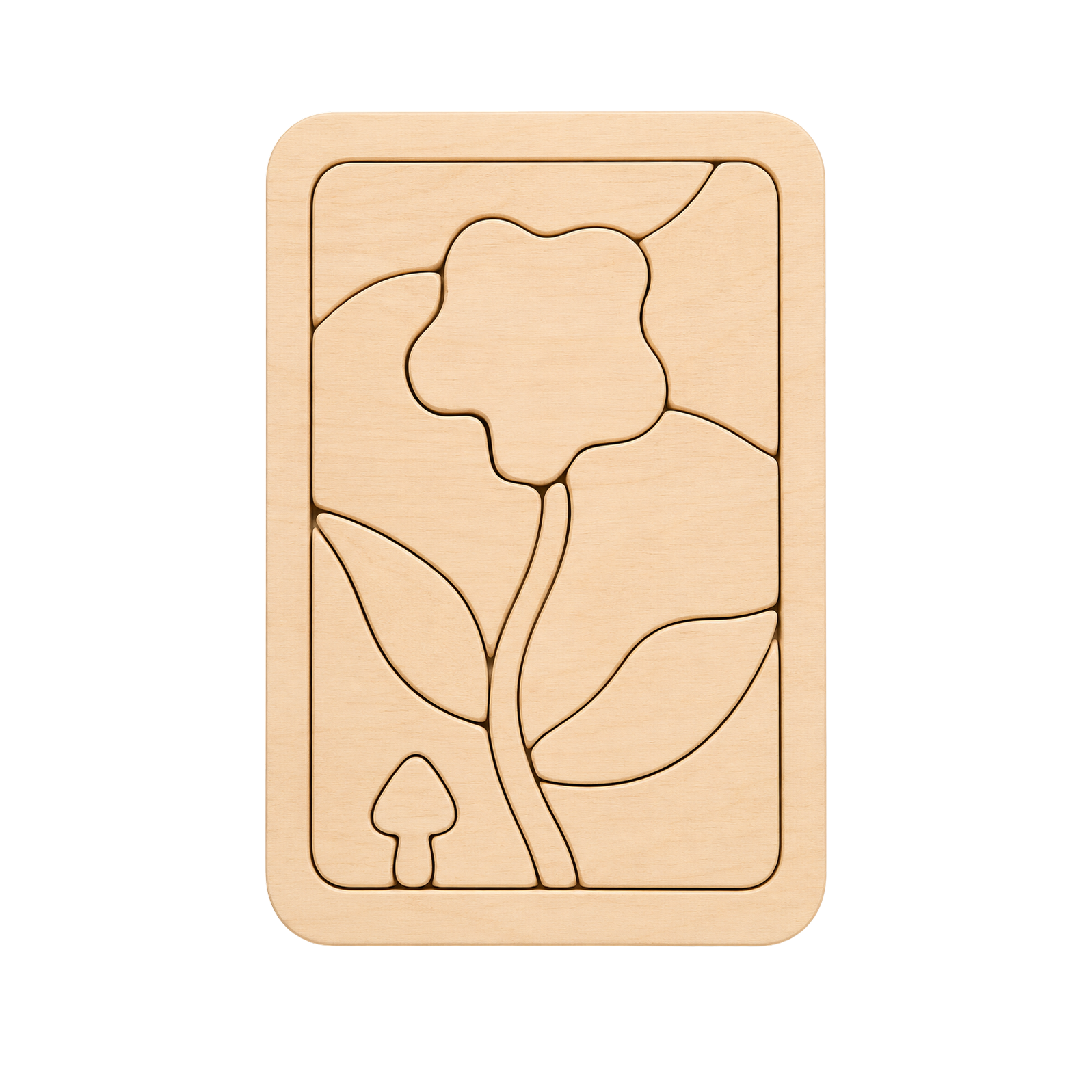 Puzzle, Flower (small) handcrafted wooden toy