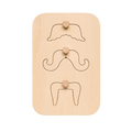 Puzzle, Mustache (large peg) handcrafted wooden toy