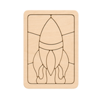 Puzzle, Rocket (small) handcrafted wooden toy