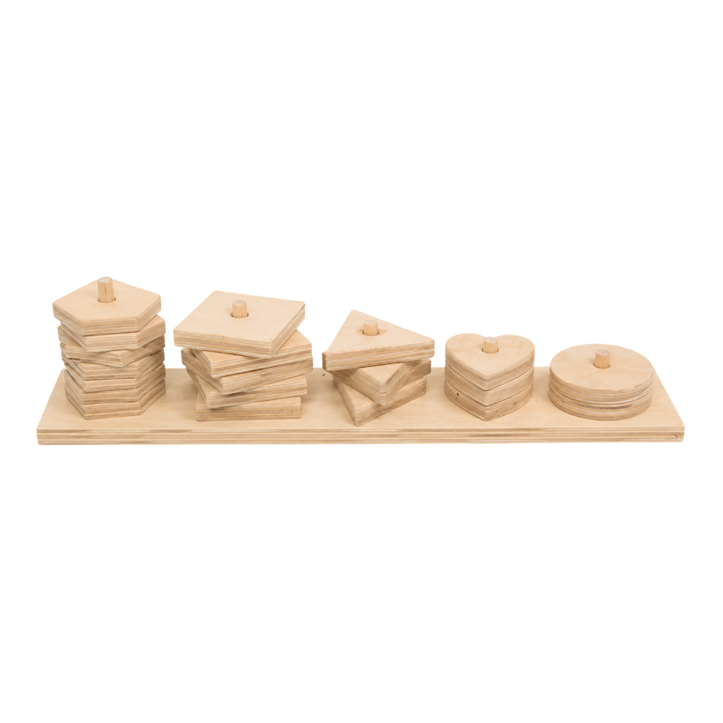 Stacking Blocks - shapes handcrafted wooden toy