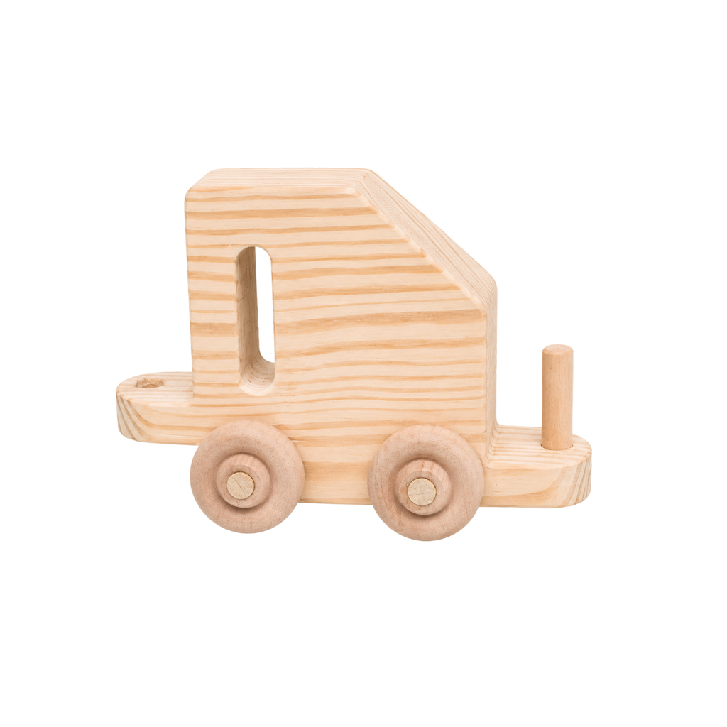 Coal train car handcrafted wooden toy