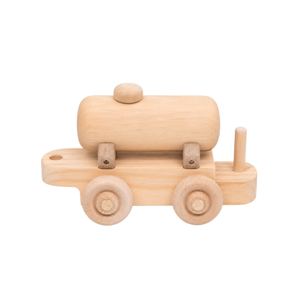 Gas Tanker train car handcrafted wooden toy