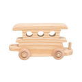 Passenger train car handcrafted wooden toy