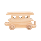 Passenger train car handcrafted wooden toy