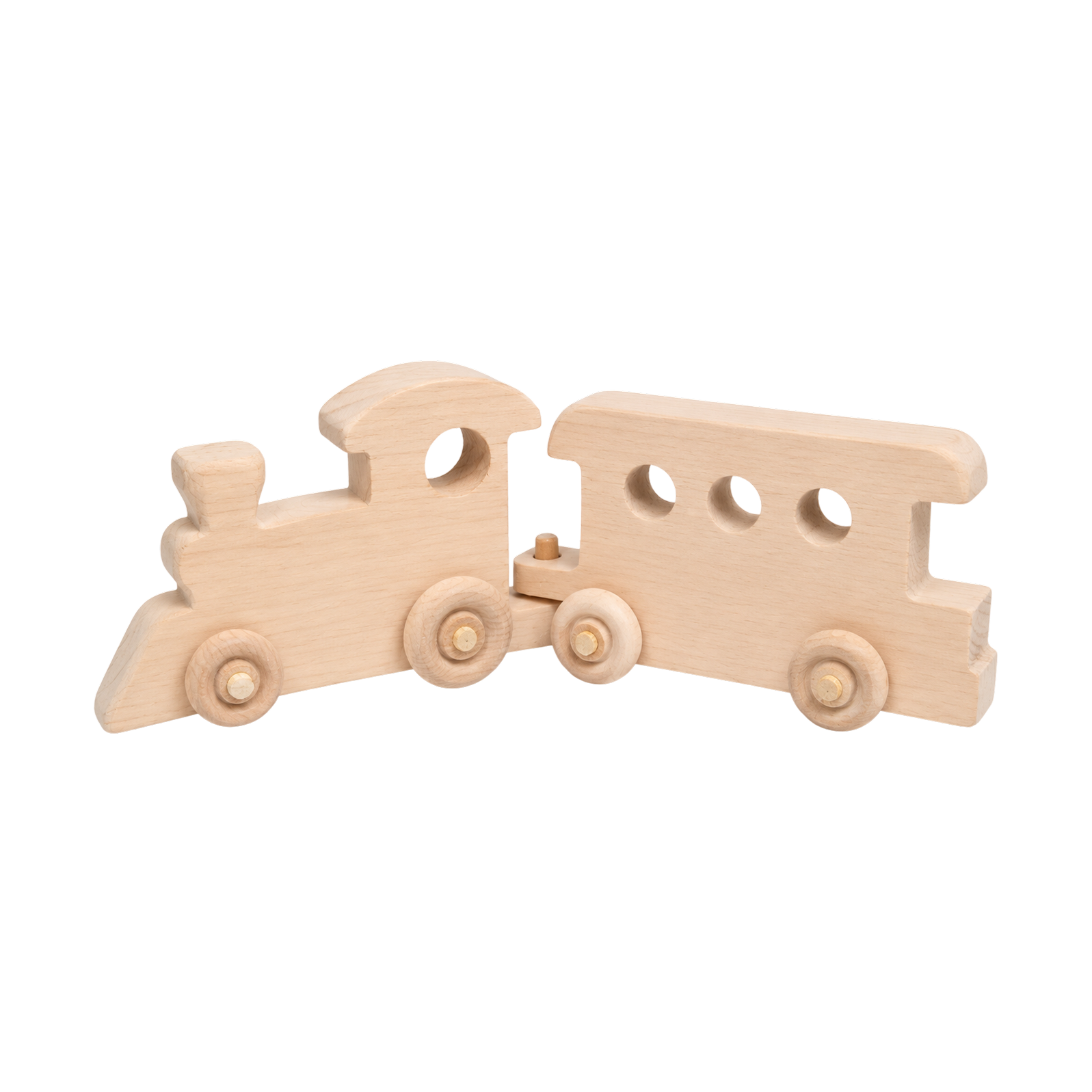 Train Set (set of 2) handcrafted wooden toy