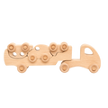 Multi-truck set (5 pieces) handcrafted wooden toy